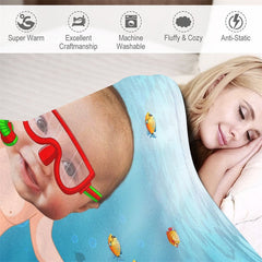 Lofaris Personalized Baby Boy Diving Sea World Fish Blanket