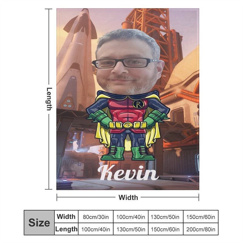 Lofaris Personalized Photo Little Boy Rocket Factory Blanket