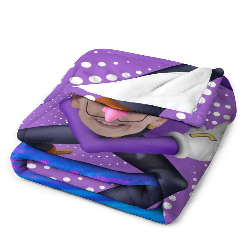 Lofaris Customized Cyclone Skating Boy Dots Purple Blanket
