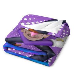 Lofaris Customized Cyclone Skating Boy Dots Purple Blanket