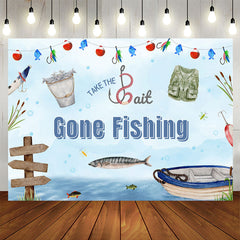 Lofaris Take The Wait Gone Fishing Outdoor Party Backdrop