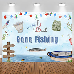 Lofaris Take The Wait Gone Fishing Outdoor Party Backdrop