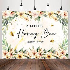 Lofaris Floral Honey Bee Is On The Way Baby Shower Backdrop