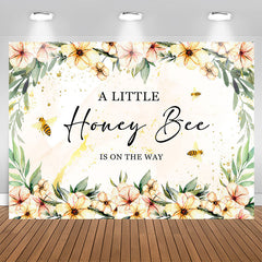 Lofaris Floral Honey Bee Is On The Way Baby Shower Backdrop