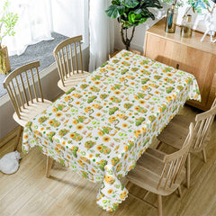 Lofaris Sunflower Green Car Dwarf Pattern Square Tablecloth