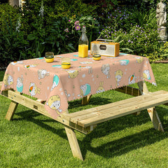 Lofaris Cute Carrot Rabit Dining Room Rectangle Tablecloth