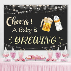Lofaris A Baby Is Brewing Beer Cheers Shower Backdrop