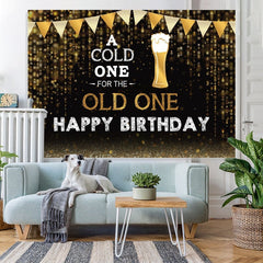 Lofaris A Cold One for The Old Beer Party Backdrop Man