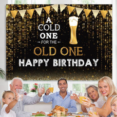 Lofaris A Cold One for The Old Beer Party Backdrop Man