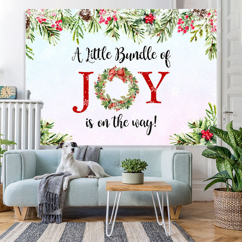Lofaris A Little Bundle of Joy Is on The Way Baby Shower Backdrop