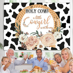 Lofaris A Little Cow Girl Is On The Way Baby Showr Backdrop