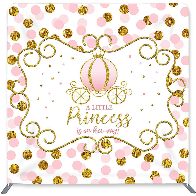 Lofaris A Little Princess Is On Her Way Double-Sided Backdrop for Baby Shower