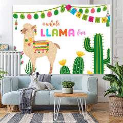 Lofaris A Whole Llama Fun Themed Colorful Birthday Backdrop