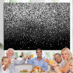 Lofaris Abstract Silver Bokeh Spots Birthday Party Backdrop