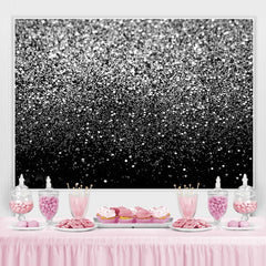 Lofaris Abstract Silver Bokeh Spots Birthday Party Backdrop