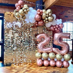 Lofaris Adorable Shimmer Wall Panel Sequins Backdrop For Bridal Shower Baby Birthday