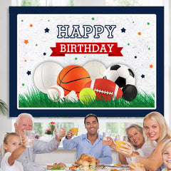 Lofaris All Star Theme Happy Birthday Backdrop For Boys