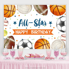 Lofaris Allstar Sport Theme Happy Birthday Backdrop For Boy