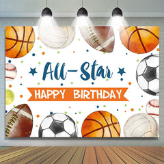 Lofaris Allstar Sport Theme Happy Birthday Backdrop For Boy