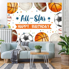 Lofaris Allstar Sport Theme Happy Birthday Backdrop For Boy