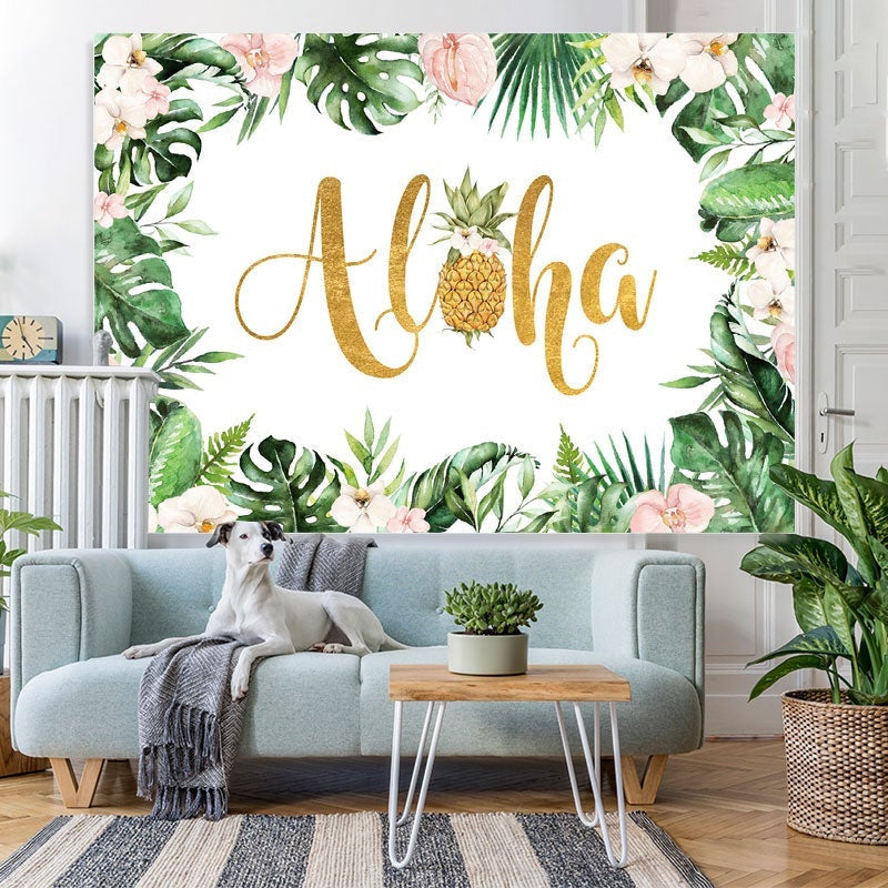 Lofaris Aloha Luau Party Decoration backdrop Summer Theme
