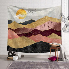 Lofaris Art Decor Abstract Mountain Landscape Wall Tapestry