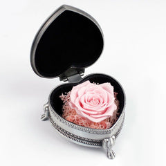 Lofaris Artificial Rose Flower Heart Shaped Box Valentines Day Gift