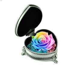 Lofaris Artificial Rose Flower Heart Shaped Box Valentines Day Gift