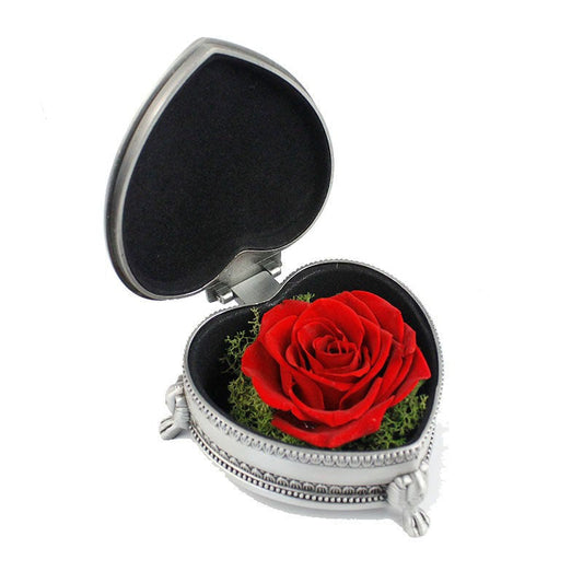 Lofaris Artificial Rose Flower Heart Shaped Box Valentines Day Gift