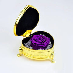Lofaris Artificial Rose Flower Heart Shaped Box Valentines Day Gift