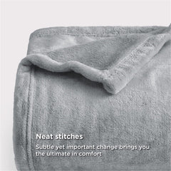 Lofaris Ash Grey Couch 300GSM Lightweight Throw Blanket For Kid