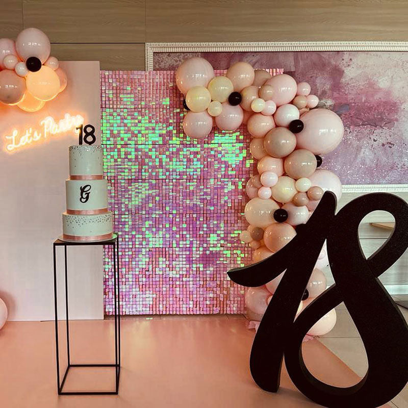 Lofaris Attractive Shimmer Wall Panel Sequins Backdrop For Wedding Graduation Birthday