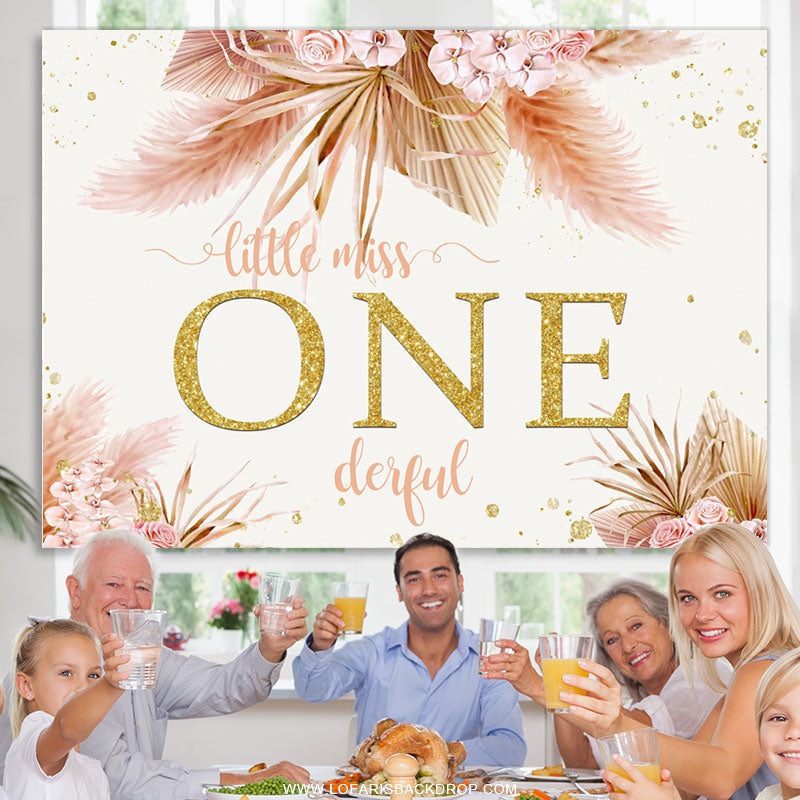 Lofaris Autumn Leaves With Flower Little Miss Onederful Backdrop