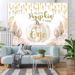 Lofaris Autumn Little Pumpkin Is Turning One Birthday Backdrop