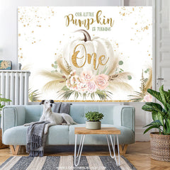 Lofaris Autumn Pumpkin Is Turning One Happy Birthday Backdrop