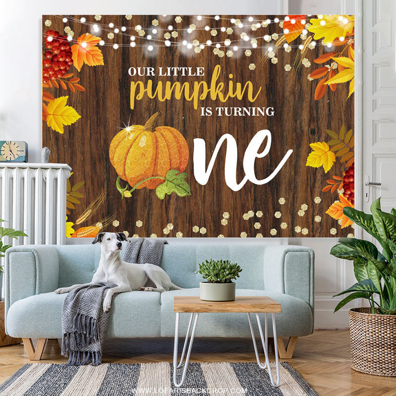 Lofaris Autumn Wooden Little Pumpkin Is Turining One Backdrop