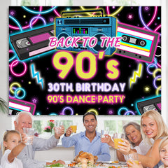 Lofaris Back To 90S 30Th Birthday Dance Party Backdrop