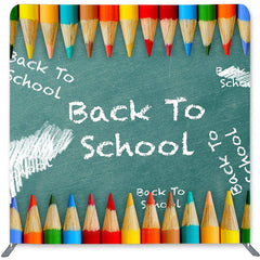 Lofaris Back To School Crayon Double-Sided Backdrop for Party