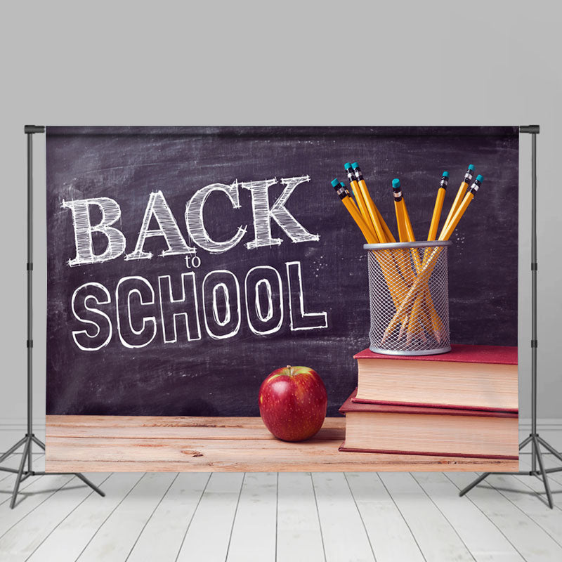 Back to School Blackboard Chalk Drawing Kids Backdrop