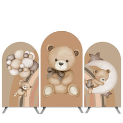 Lofaris Balloon Teddy Night Baby Shower Arch Backdrop Kit
