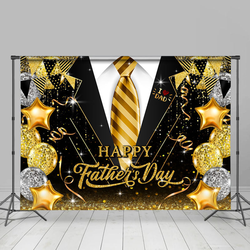 Lofaris Balloons And Bow Ties Happy Fathers Day Backdrop