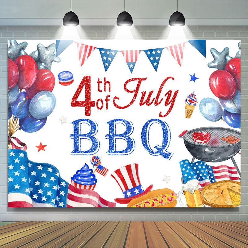 Lofaris Balloons Independence Day Backdrop For 4th Of July BBQ