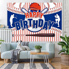 Lofaris Baseball Teens Happy Birthday Backdrop for Boys