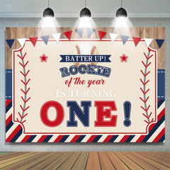 Lofaris Batter Up Rookie Of Year Is Turning One Birthday Backdrop