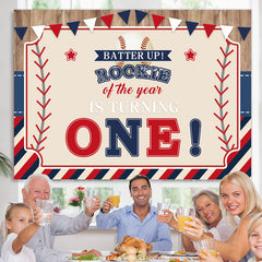 Lofaris Batter Up Rookie Of Year Is Turning One Birthday Backdrop