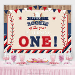 Lofaris Batter Up Rookie Of Year Is Turning One Birthday Backdrop