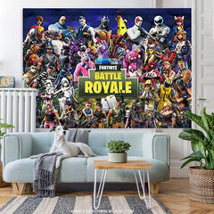 Lofaris Battle Royale Cartoon Character Birthday Party Backdrop