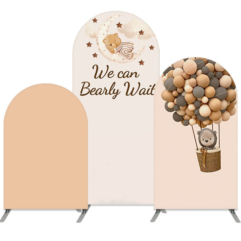 Lofaris Bear Air Balloons Arch Backdrop Kit For Baby Shower