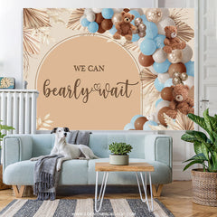 Lofaris Bearly Wait With Balloon Teddy Baby Shower Backdrop