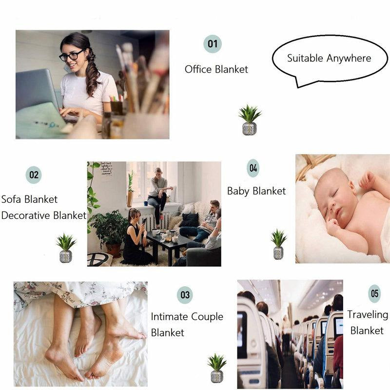 Lofaris Bedroom Decoration Thick Soft Rose Red Chunky Knit Blanket